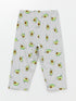 LC Waikiki Crew Neck Printed Short Sleeve Girl Pajama Set